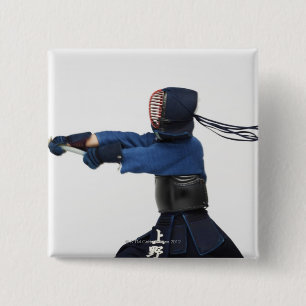 Badge Carré 5 Cm Pratique en matière d'escrimeur de Kendo