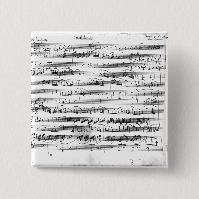 Badge Carré 5 Cm Première de Sonate pour le violon et le clavecin (Devant)