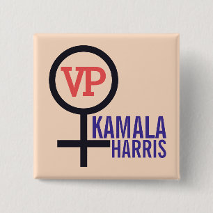 Badge Carré 5 Cm Première vice-présidente Kamala Harris VP