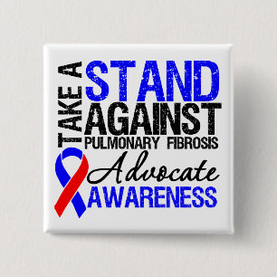 Badge Carré 5 Cm Prendre position contre la fibrose pulmonaire