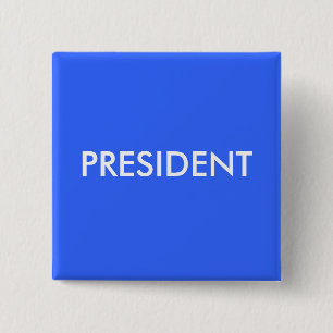 BADGE CARRÉ 5 CM PRESIDENT
