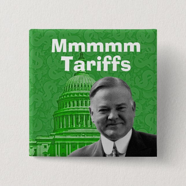 Badge Carré 5 Cm Président Herbert Hoover Tarifs (Devant)