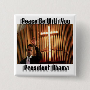 BADGE CARRÉ 5 CM PRÉSIDENT OBAMA RELIGIOUS SQUARE BUTTON