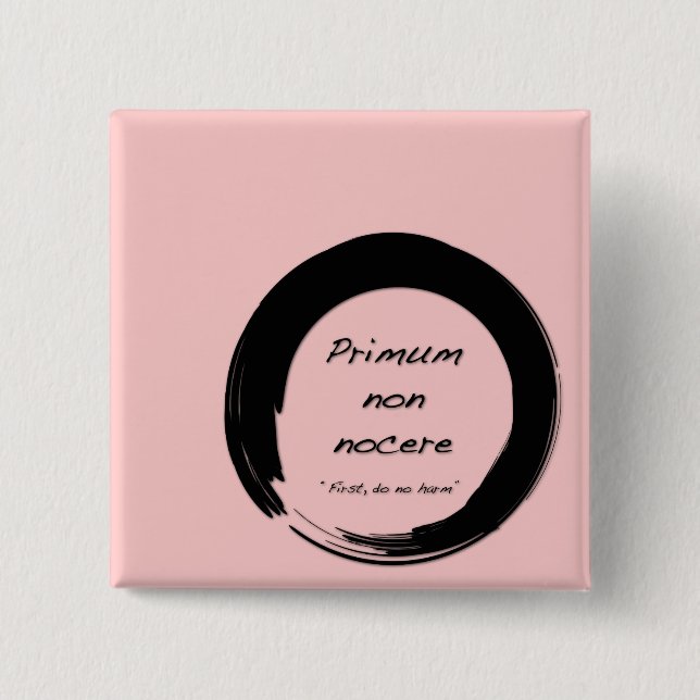 Badge Carré 5 Cm Primum Non Nocere (Devant)