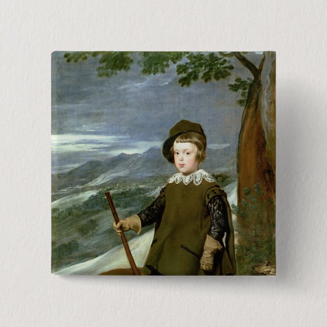 Badge Carré 5 Cm Prince Balthasar Carlos (Devant)