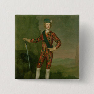 Badge Carré 5 Cm Prince Charles Edouard Stuart