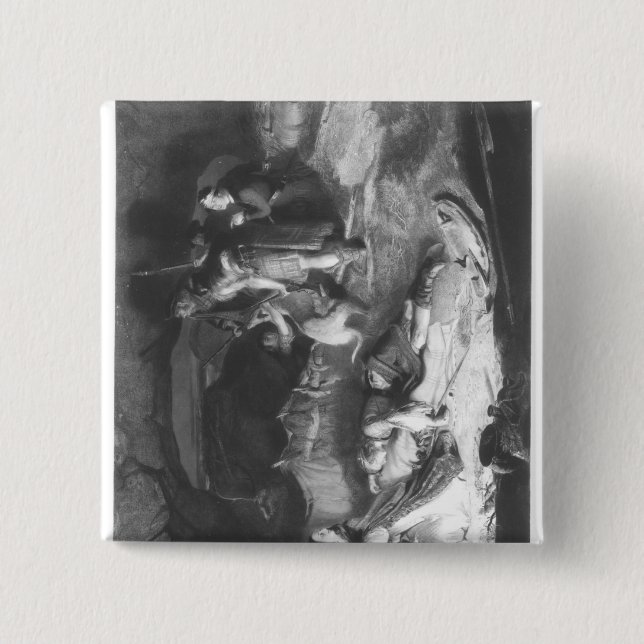 Badge Carré 5 Cm Prince mignon Charlie dans la dissimulation (Devant)