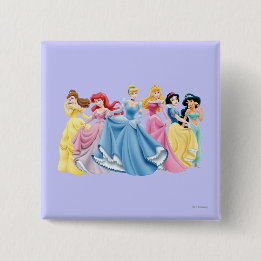 Badge Carré 5 Cm Princesse Disney | Tenir les robes