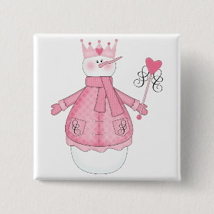 Badge Carré 5 Cm Princesse Holiday Tshirts et cadeaux de neige