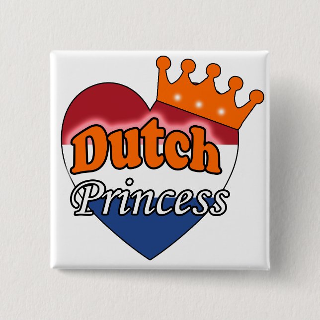 Badge Carré 5 Cm Princesse hollandaise (Devant)
