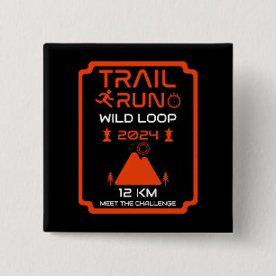 Badge Carré 5 Cm Prix de compétition de course sur sentier