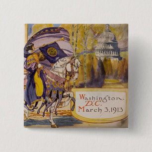Badge Carré 5 Cm Procession du suffrage 1913
