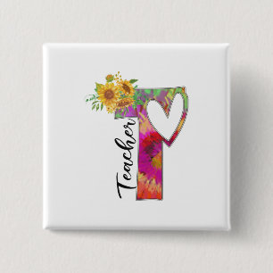 Badge Carré 5 Cm Professeur d'art