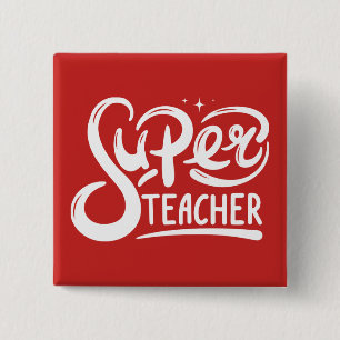 Badge Carré 5 Cm Professeur superbe