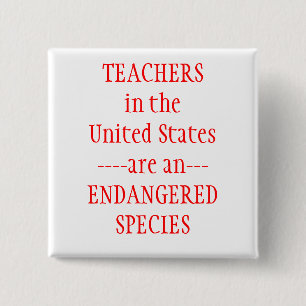 Badge Carré 5 Cm Professeurs Etats-Unis