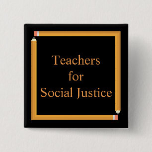 Badge Carré 5 Cm Professeurs pour la justice sociale
