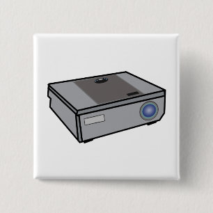 Badge Carré 5 Cm Projecteur vidéo