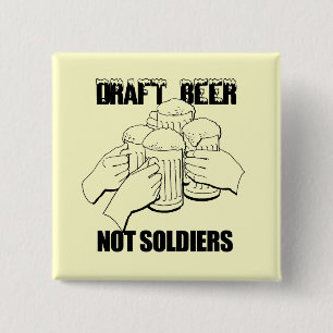 BADGE CARRÉ 5 CM PROJET BIÈRE PAS SOLDATS