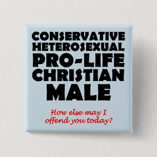 Badge Carré 5 Cm Prolife Offensive Homme Christian Button Pin