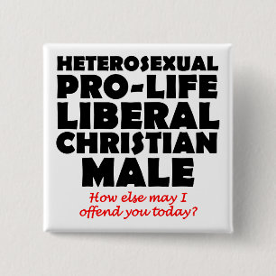 Badge Carré 5 Cm Prolife Offensive Homme Christian Button Pin