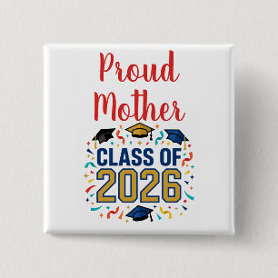 Badge Carré 5 Cm Promotion 2026 Mère fière