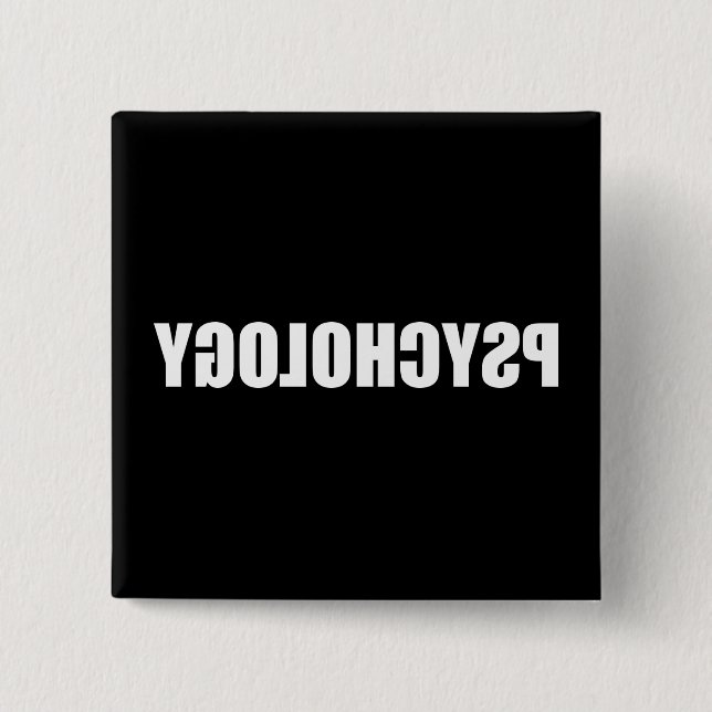 Badge Carré 5 Cm Psychologie inverse (Devant)