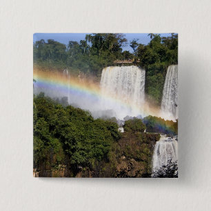 Badge Carré 5 Cm Puerto Iguazu, Argentine. Les époustouflantes