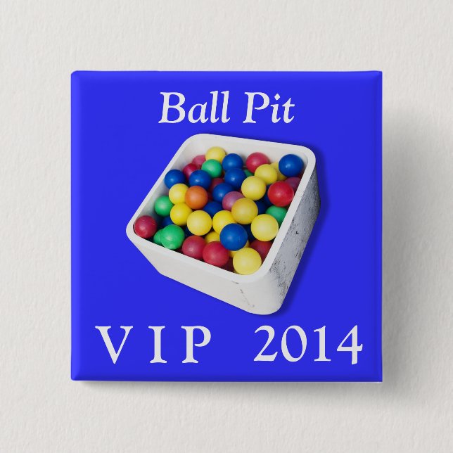 Badge Carré 5 Cm Puits VIP de boule (Devant)