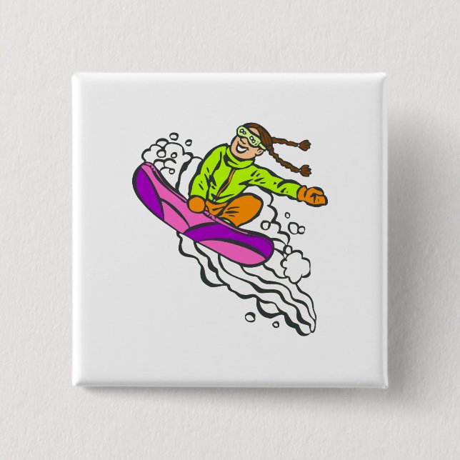 Badge Carré 5 Cm Pullover de fille (Devant)