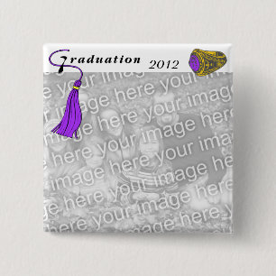 BADGE CARRÉ 5 CM PURPLE D'ANNÉES DE CLASSE