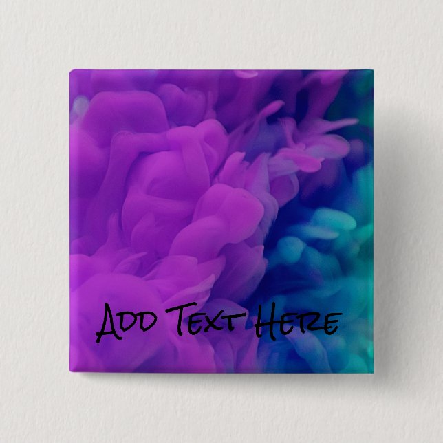 Badge Carré 5 Cm Purple et Blue Digital Smoke (Devant)