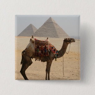 Badge Carré 5 Cm pyramides de chameaux