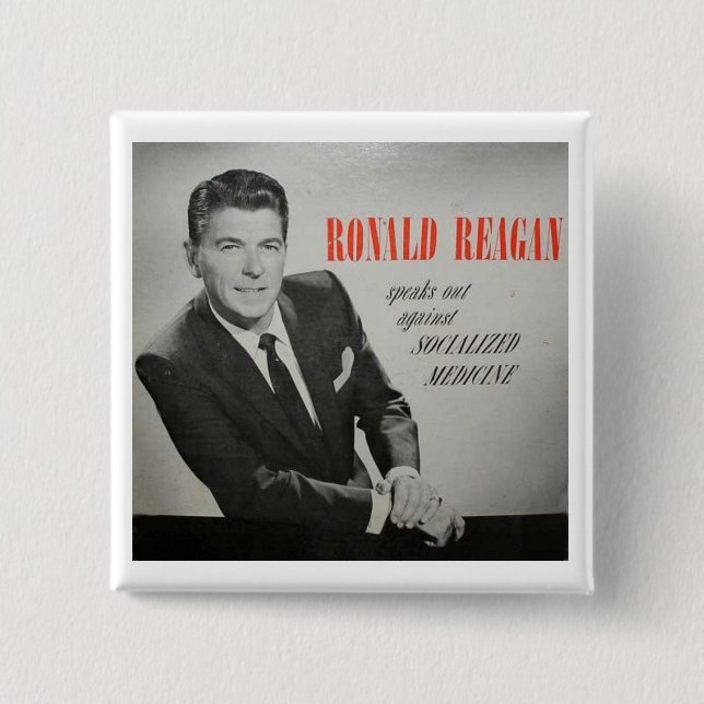 Badge Carré 5 Cm Que Reagan ferait-il ? (Devant)