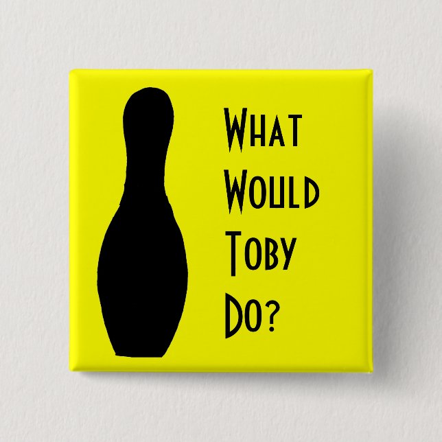Badge Carré 5 Cm Que Toby ferait-il ? (Devant)
