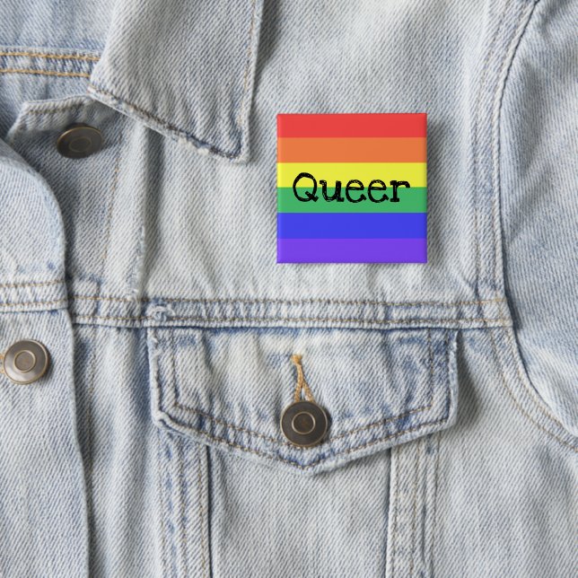 Badge Carré 5 Cm Queer (En situation)