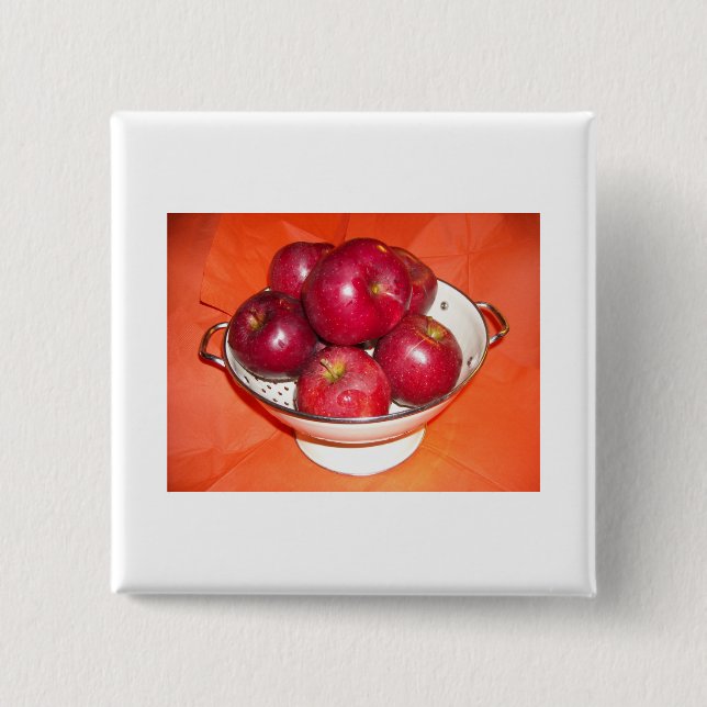 Badge Carré 5 Cm Quelques Pommes (Devant)