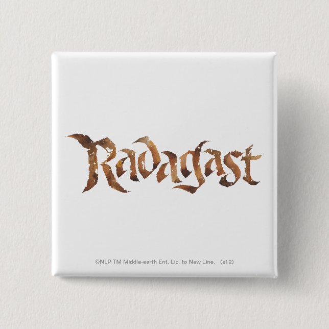 Badge Carré 5 Cm RADAGAST™ Nom Texté (Devant)