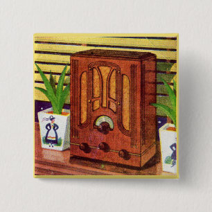 Badge Carré 5 Cm Radio de la cathédrale 1937