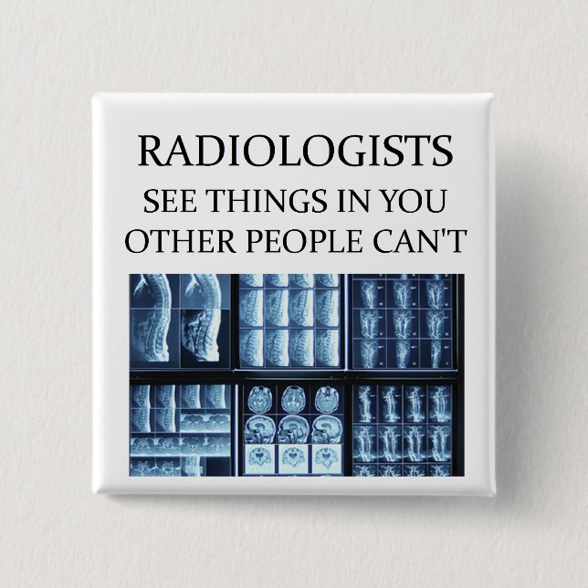 Badge Carré 5 Cm Radiologie de radiologue (Devant)