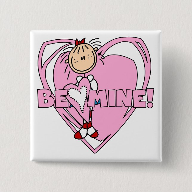 Badge Carré 5 Cm Ragdoll soit à moi Valentine (Devant)