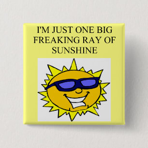 Badge Carré 5 Cm raie de soleil freaking
