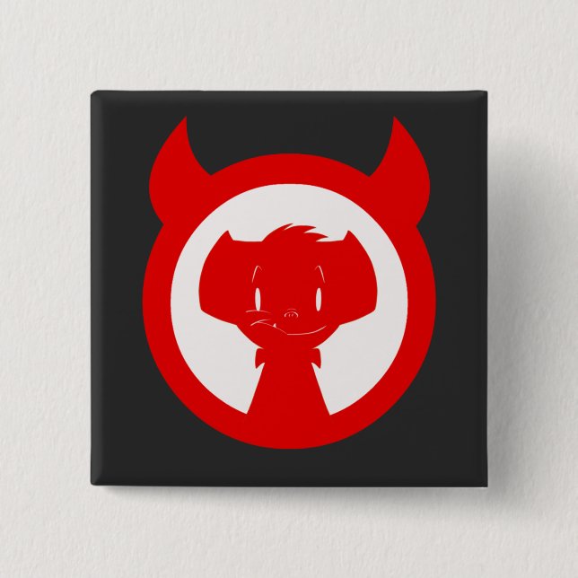 Badge Carré 5 Cm Raising Hell : Logo de Keith (Devant)