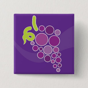 Badge Carré 5 Cm Raisins pourpres