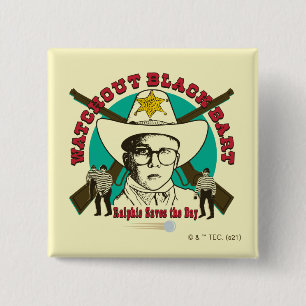 Badge Carré 5 Cm Ralphie enregistre le jour