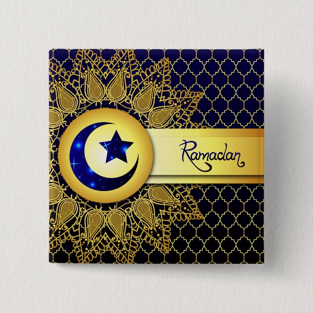 Badge Carré 5 Cm Ramadan Al Adha et Fitr (Devant)
