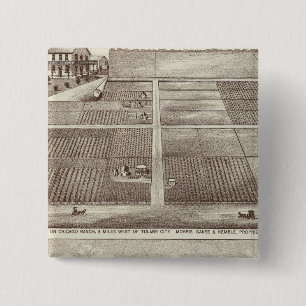Badge Carré 5 Cm ranch de Chicago, Kay