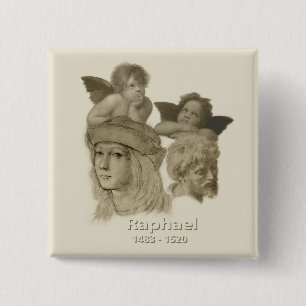 Badge Carré 5 Cm Raphael