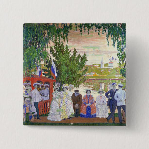 Badge Carré 5 Cm Rassemblement de fête, 1910