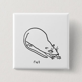 Badge Carré 5 Cm rat