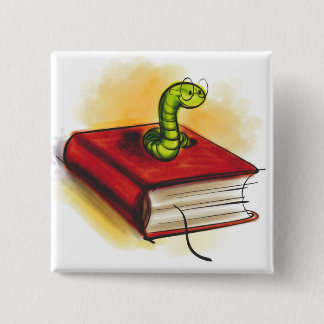 Badge Carré 5 Cm Rat de bibliothèque